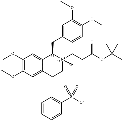 (1R,2R)-1-[(3,4-Dimetoxifenil)metil]-2-[3-(tert-butoxi)-3-oxopropil]-1,2,3,4-tetrahidro-6,7-dimetoxi -2-metilisoquinolínio benzenossulfonato