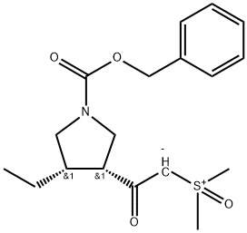 Sal interno de [2-[(3R,4S)-4-etil-1-[(fenilmetoxi)carbonil]-3-pirrolidinil]-2-oxoetil]dimetil-sulfoxônio