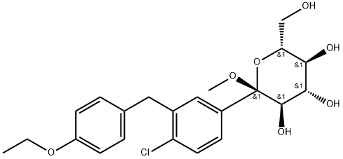 (2S,3R,4S,5S,6R)-2-(4-cloro-3-(4-etoxibenzil)fenil)-6-(hidroximetil)-2-metoxitetrahidro-2H-piran-3,4,5-triol