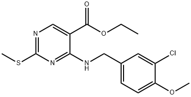 (Ácido 5-pirimidinocarboxílico, 4-[[(3-cloro-4-metoxifenil)Metil]aMino]-2-(Metiltio)-,éster etílico)