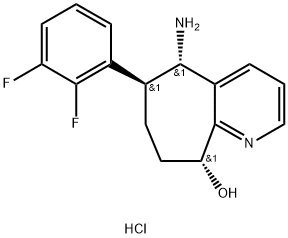 (5S,6S,9R)-5-amino-6-(2,3-difluorofenil)-6,7,8,9-tetrahidro-5H-ciclohepta[b]piridin-9-ol:dicloridrato