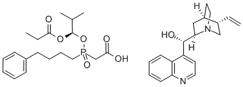 (8a,9R)-Cinchonan-9-ol mono[[(S)-[(1R)-2-metil-1-(1-oxopropoxi)propoxi](4-fenilbutil)fosfinil]acetato]