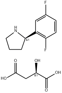 (R)-2-(2,5-difluorofenil)pirrolidina (R)-2-hidroxisuccinato