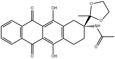 (R)-N-(5,12-Dihidroxi-2-(2-metil-1,3-dioxolan-2-il)-6,11-dioxo-1,2,3,4,6,11-hexahidrotetraceno -2-il)acetamida