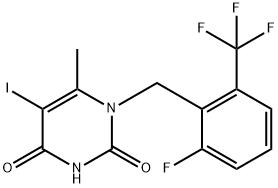 1-[2-fluoro-6-(trifluorometil)benzil]-5-iodo-6-metilpirimidina-2,4(1H,3H)-diona
