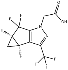 Ácido 1H-Ciclopropa[3,4]ciclopenta[1,2-c]pirazol-1-acético, 5,5-difluoro-3b,4,4a,5-tetrahidro-3-(trifluorometil)-, (3bS,4aR )-