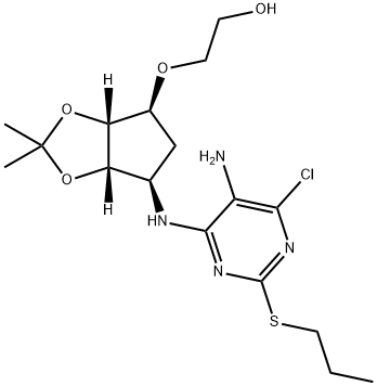 2-(((3aR,4S,6R,6aS)-6-((5-amino-6-cloro-2-(propiltio)pirimidin-4-il)amino)-2,2-dimetiltetrahidro-3aH-ciclopenta[ d][1,3]dioxol-4-il)oxi)etanol