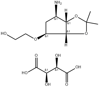 2-((3aR,4S,6R,6aS)-6-amino-2,2-dimetiltetrahidro-3aH-ciclopenta[d][1,3]dioxol-4-iloxi)etanol Ácido L-tatárico