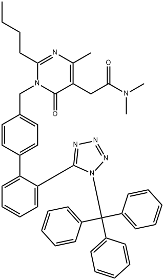 2-Butil-1,6-dihidro-N,N,4-trimetil-6-oxo-1-[[2'-[1-(trifenilmetil)-1H-tetrazol-5-il][1,1'- bifenil]-4-il]metil]-5-pirimidinaacetamida
