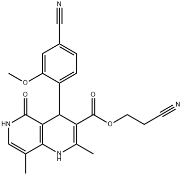 2-cianoetil 4-(4-ciano-2-metoxifenil)-2,8-dimetil-5-oxo-1,4,5,6-tetrahidro-1,6-naftiridina-3-carboxilato