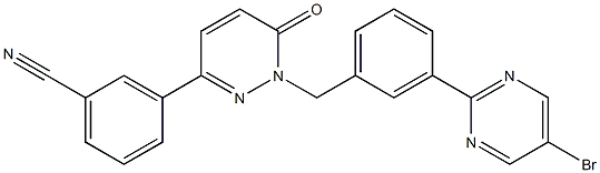 3-(1-(3-(5-bromopirimidin-2-il)benzil)-6-oxo-1,6-di-hidropiridazin-3-il)benzonitrila