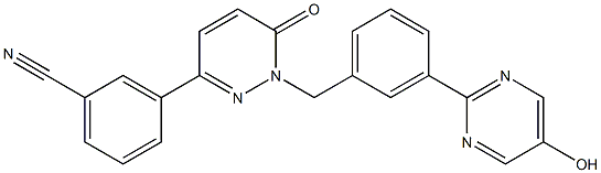 3-(1-(3-(5-hidroxipirimidin-2-il)benzil)-6-oxo-1,6-di-hidropiridazin-3-il)benzonitrila