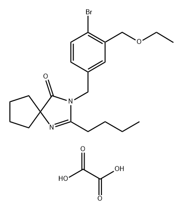 3-(4-bromo-3-(etoximetil)benzil)-2-butil-1,3-diazaspiro[4.4]non-1-en-4-ona,etanodioato (1:2)