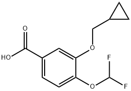 Ácido 3-ciclopropilmetoxi-4-difluorometoxi-benzóico
