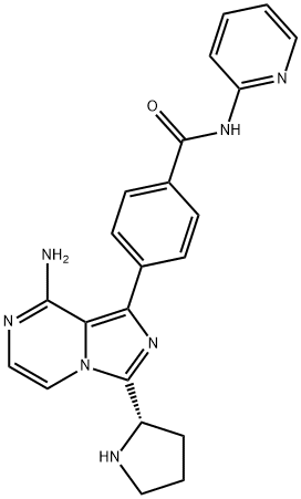 4-[8-amino-3-(2S)-2-pirrolidinilimidazo[1,5-a]pirazin-1-il]-N-2-piridinil-Benzamida