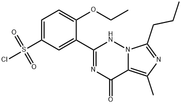 4-Etoxi-3-(5-metil-4-oxo-7-propil-3,4-di-hidro-imidazo[5,1-f][1,2,4]-triazin-2-il)benzeno-sulfonil Cloreto