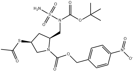 4-Nitrobenzil (2S,4S)-4-acetiltio-2-[[N-butoxicarbonil)amino]metil]pirrolidina-1-sulfamoil-N-(tert-carboxilato
