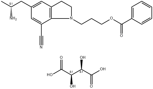 (2R,3R)-2,3-di-hidroxibutanodioato de 5-[(2R)-2-Aminopropil]-1-[3-(benzoiloxi)propil]-2,3-di-hidro-1H-indol-7-carbonitrila