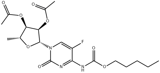 5`-desoxi-5-fluore-N-[(pentoiloxi)carbonil]citidina 2`,3`-diacetato