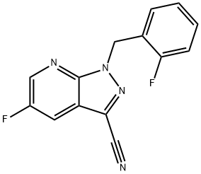 5-fluoro-1-(2-fluorobenzil)-1H-pirazolo[3,4-b]piridina-3-carbonitrila
