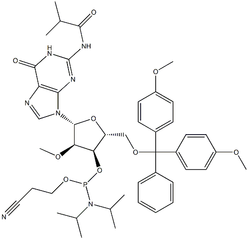 5'-O-(4,4-Dimetoxitritil)-2'-O-metil-N-isobutirilguanosina-3'-(2-cianoetil-N,N-diisopropil)fosforamidita