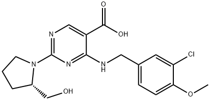 Ácido 5-pirimidinocarboxílico, 4-[[(3-cloro-4-metoxifenil)Metil]aMino]-2-[(2S)-2-(hidroxiMetil)- 1-pirrolidinil]-