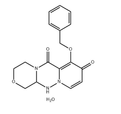 7-(benziloxi)-3,4,12,12a-tetrahidro-1H-[1,4]oxazino[3,4-c]pirido[2,1-f][1,2,4]triazina-6, 8-dio ne, hemihidrato