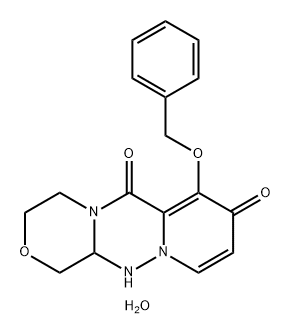 7-(benziloxi)-3,4,12,12a-tetrahidro- 1H-[1,4]oxazino[3,4-c]pirido[2,1-f][1,2,4]triazina- 6, 8-diona, hemihidrato
