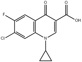 Ácido 7-cloro-1-ciclopropil-6-fluoro-1,4-di-hidro-4-oxoquinolina-3-carboxílico