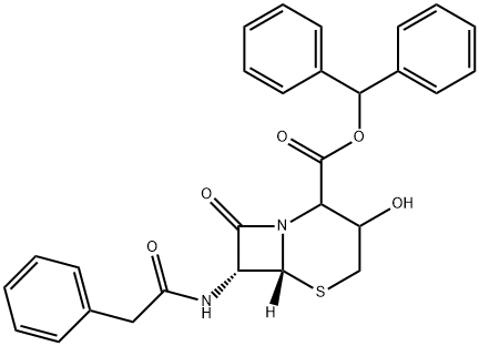 benzidrila(6R,7R)-3-hidroxi-8-oxo-7-(2-fenilacetamido)-5-tia-1-azabiciclo[4.2.0]octano-2-carboxilato