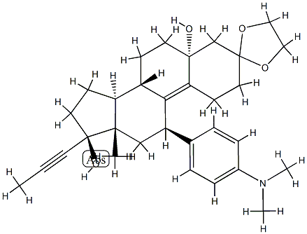 Estr-9-en-3-ona, 11-[4-(dimetilamino)fenil]-5,17-di-hidroxi-17-(1-propinil)-, 1,2-etanodiil acetal cíclico, (5a,11b,17b )-