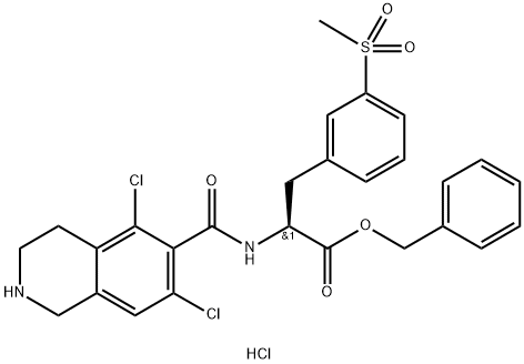 L-Fenilalanina, N-[(5,7-dicloro-1,2,3,4-tetrahidro-6-isoquinolinil)carbonil]-3-(metilsulfonil)-, éster fenilmetílico, cloridrato (1:1)
