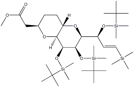metil 2-((2R,4aS,6S,7R,8S,8aS)-7,8- bis((terc-butildimetilsilil)oxi)-6-((S,E)-1- ((terc-butildimetilsilil)oxi )-3- (trimetilsilil)alil)octa-hidropirano [3,2- b]piran-2-il)acetato