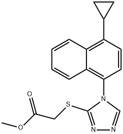 2-((4-(4-ciclopropilnaftalen-1-il)-4H-1,2,4-triazol-3-il)tio)acetato de metila