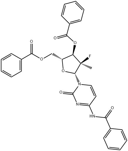 Metil-, 3',5'-dibenzoato, (2'R)Citidina, N-benzoil-2'-desoxi-2'-fluoro-2'-