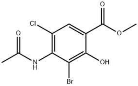 4-(acetilaMino)-3-broMo-5-cloro-2-hidroxibenzoato de metila