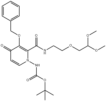 Éster 1,1-dimetiletílico do ácido N-[2-[[[2-(2,2-dimetoxietoxi)etil]amino]carbonil]-4-oxo-3-(fenilmetoxi)-1(4H)-piridinil]-carbâmico