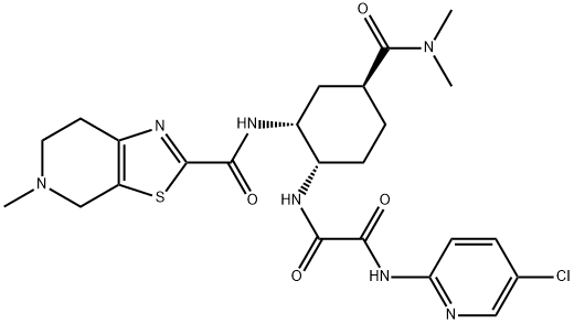 N-(5-Cloropiridin-2-il)-N'-[(1S,2R,4S)-4-[(dimetilamino)carbonil]-2-[[(5-metil-4,5,6,7- tetrahidrotiazol[5,4-c]piridin-2-il)carbonil]amino]ciclohexil]etanodiamida