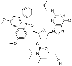 N4-(DIMETILAMINO)METILENO)-5'-O-(DIMETOXITRITIL)-2'-DESOXIGUANOSINA-3'-N,N-DIISOPROPIL (CIANOETIL) FOSFORAMIDITA
