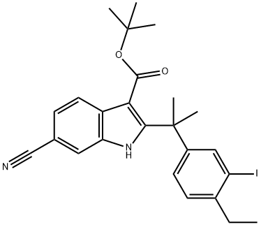 terc-butil 6-ciano-2-(2-(4-etil-3-iodofenil)propan-2-il)-1H-indole-3-carboxilato